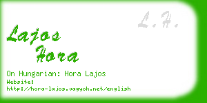 lajos hora business card